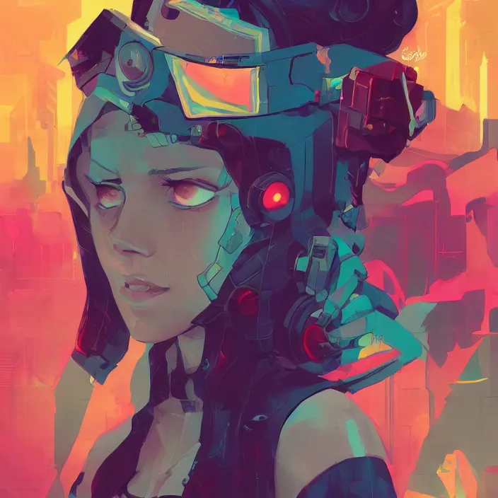 Prompt: a colorful comic noir illustration painting of a cyberpunk girl by sachin teng and sam yang!! and artgerm!! and pascal blanche, lois van baarle and ross tran!!. in style of digital art, symmetry, sci fi, hyper detailed. octane render. trending on artstation