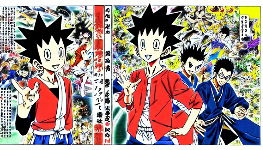 Image similar to the two complementary forces that make up all aspects and phenomena of life, by Yoshihiro Togashi