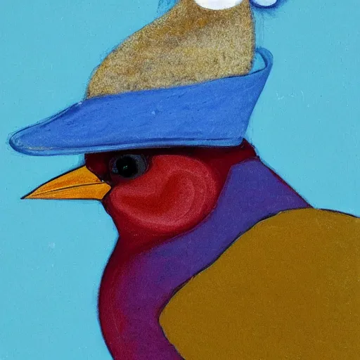 Image similar to a bird with a hat