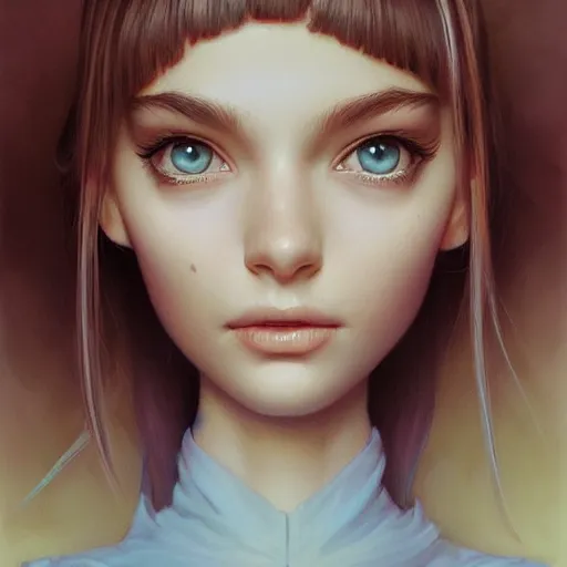 Image similar to portrait Pixar style by Stanley Artgerm and Tom Bagshaw