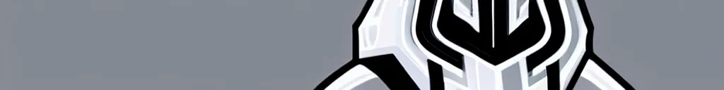 Prompt: futuristic minimalistic stylised logo of a lynx head, symmetrical, white with solid black background, wearing a titanfall pilot helmet , cyberpunk, smooth vector, mercenary company, stellaris