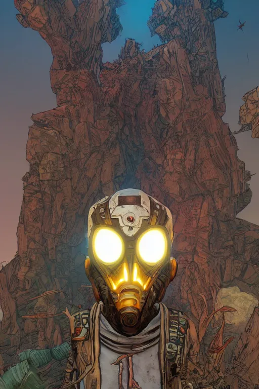 Prompt: tribal vodoo mask feather gemstone global illumination ray tracing hdr that looks like it is from borderlands and by feng zhu and loish and laurie greasley, victo ngai, andreas rocha, john harris