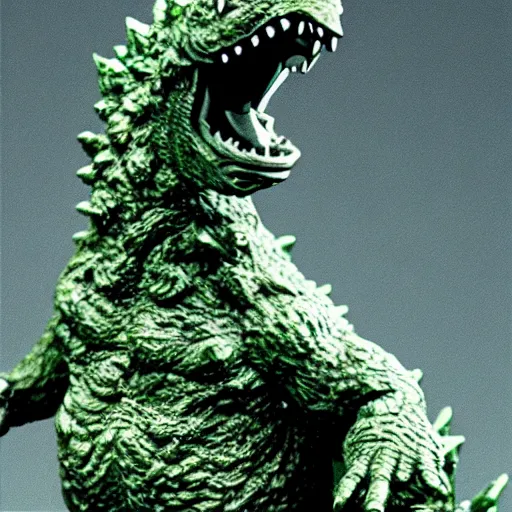 Image similar to godzilla as a sofubi figure