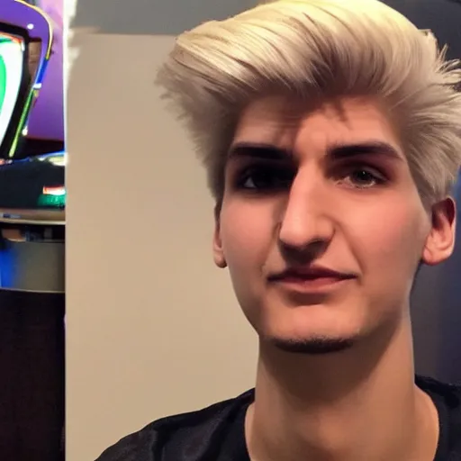 Image similar to gigachad xqc gambling : : realistic : : 1 dslr : : 1 - - quality 2