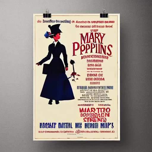 Image similar to Mary Poppins propaganda poster