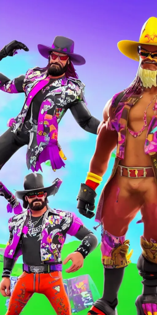 Image similar to macho man randy savage in fortnite