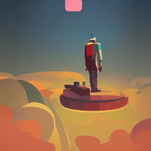 Image similar to a person thinking, james gilleard, print, game art