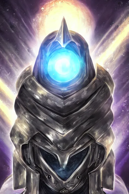 Image similar to helmet armor guardian destiny in witch queen illumination ray tracing hdr fanart arstation by sung choi robot ninja mask and eric pfeiffer and gabriel garza and casper konefal