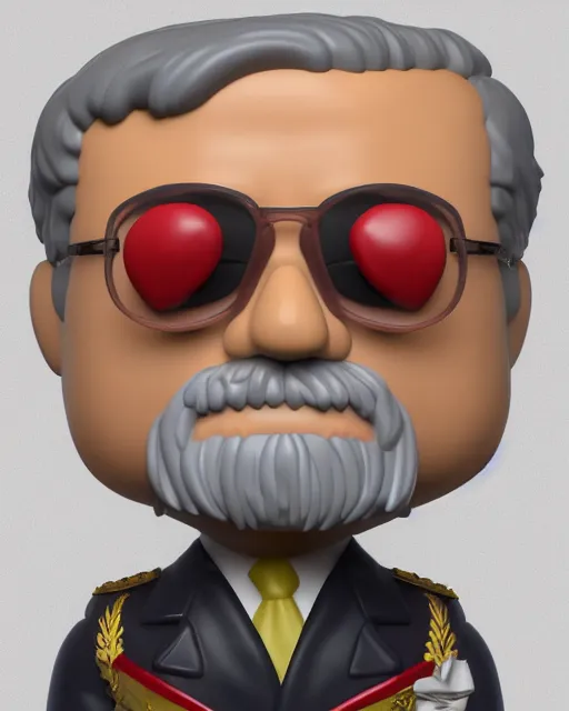 Image similar to full body 3d render of funko pop Lula presidente as a funko pop, studio lighting, white background, blender, trending on artstation, 8k, highly detailed