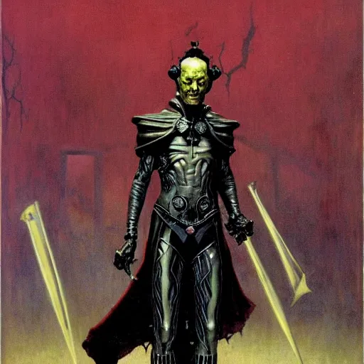 Prompt: full length body portrait of marvel villain eldrad, painted by lawrence alma tadema, zdzislaw beksinski, norman rockwell, jack kirby, tom lovell, alex malveda, greg staples, hand of fear, bbc, tv