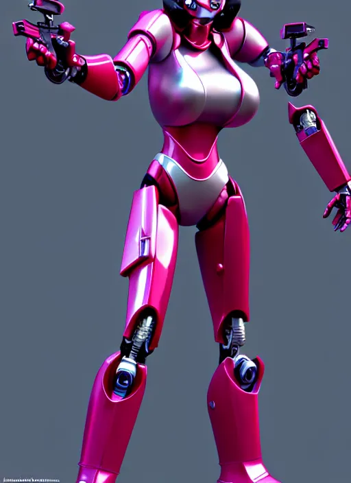 Image similar to Helen Parr as the transformer arcee, android heroine, robot girl, 3d model, curvy, octane render, many intricate details, artstation trending, conceptart.com, official media