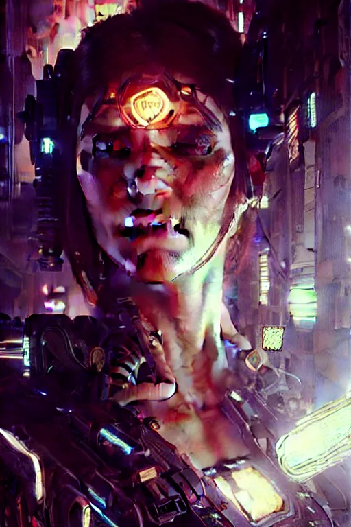 Prompt: ultra realistic, beautiful female with cyborg part like in bladerunner smoking in a crowded smoky cyberpunk club in space megalopolis, sci-fi, intricate details, eerie, highly detailed, octane render, 8k, art by artgerm and alphonse mucha and greg rutkowski