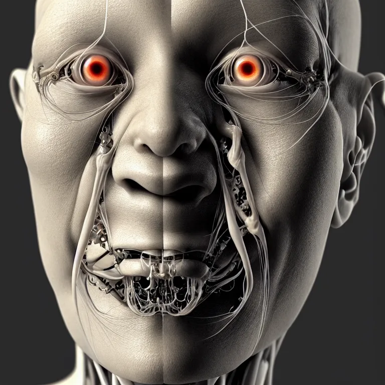 Prompt: portrait of a kind soul, by yoshitaka amano and others detailed face face face face, facial structure, hd, 8 k, very very very very electronic, biomechanical, biology, bio, neural machine
