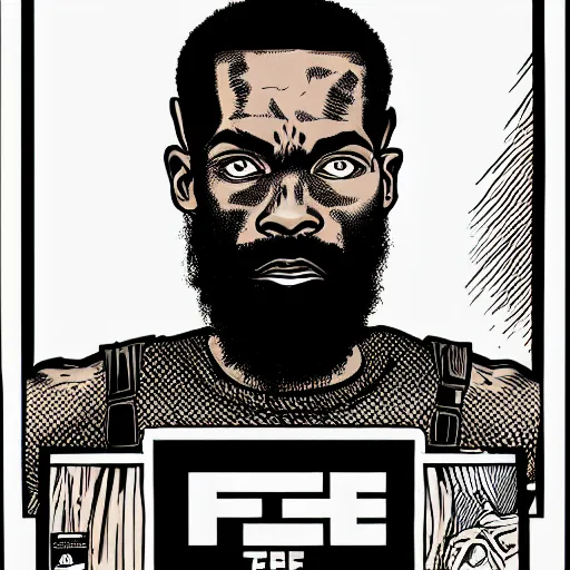 Image similar to portrait of mc ride, by laurie greasley and james stokoe, 4 k, 8 k