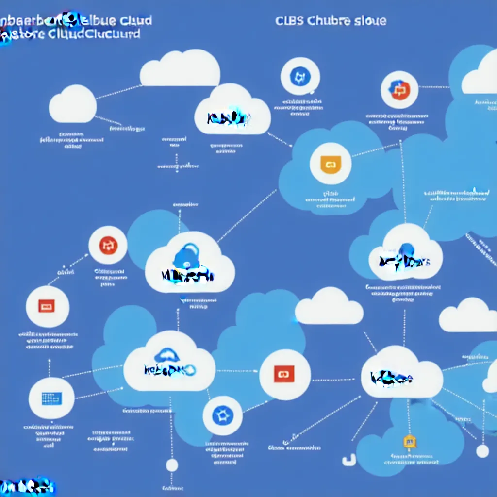 Image similar to Kubernetes cluster deployed to a secure public cloud service, trending on Artstation, by Visual Capitalist