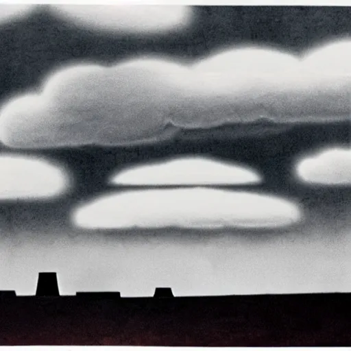 Image similar to clouds shaped like the second temple in jerusalem, the beis hamikdash surrealism