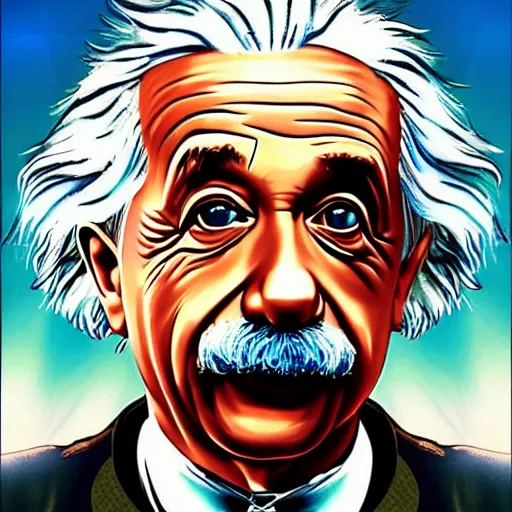 Image similar to albert einstein gta 5 cover art