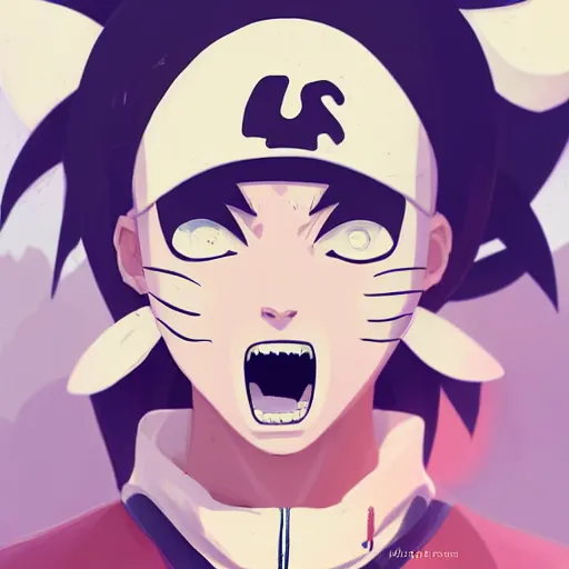 Image similar to face icon stylized minimalist naruto, loftis, cory behance hd by jesper ejsing, by rhads, makoto shinkai and lois van baarle, ilya kuvshinov, rossdraws global illumination