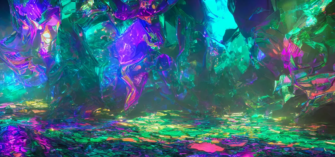 Prompt: https://www.artsy.net/artwork/david-manzur-sin-titulo-1 ornate, unreal engine, octane render, cinematic light, iridescent details, iridescent colors, dichroic, macro, depth of field, blur, 8K