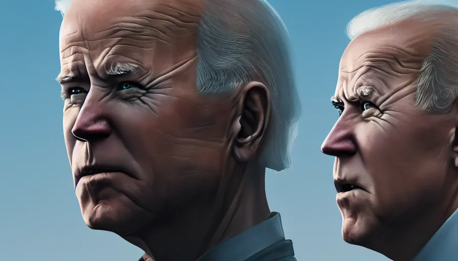 Image similar to Joe Biden is a cyborg, hyperdetailed, artstation, cgsociety, 8k