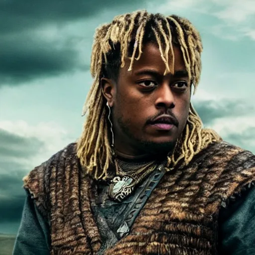Image similar to juice wrld in Vikings very detailed 4k quality super realistic