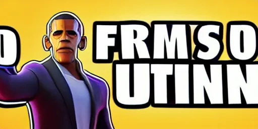 Image similar to president obama vs thanos in fortnite, cinematic, dramatic, unreal engine,