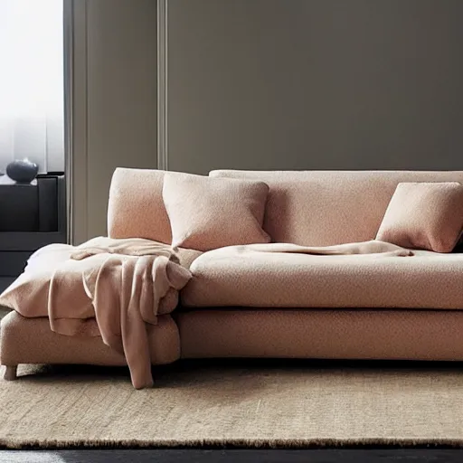 Image similar to sofa in the shape of croissant