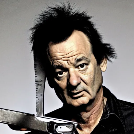 Prompt: bill murray as edward scissorhand