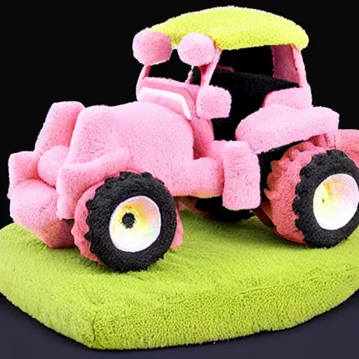 Image similar to a very soft persian pink plush john deere with pluche