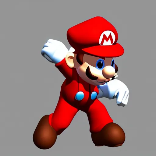 Image similar to low poly mario