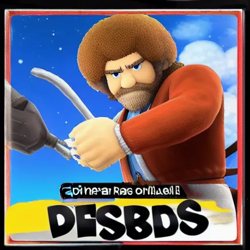 Image similar to Bob Ross character reveal for Super Smash bros ultimate