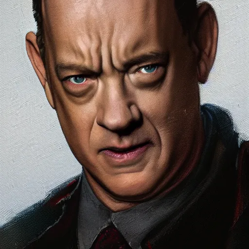 Prompt: a highly detailed matte portrait of tom hanks as a secret agent, epic fantasy, god rays, ultrawide lens, aerial photography, unreal engine, exquisite detail, 8 k, art by greg rutkowski and alphonse mucha