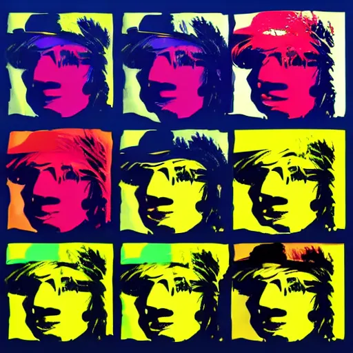 Image similar to dubstep by andy warhol, digital art, trending on artstation