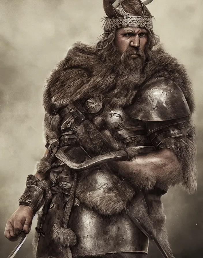 Prompt: strong Viking warrior, photorealistic