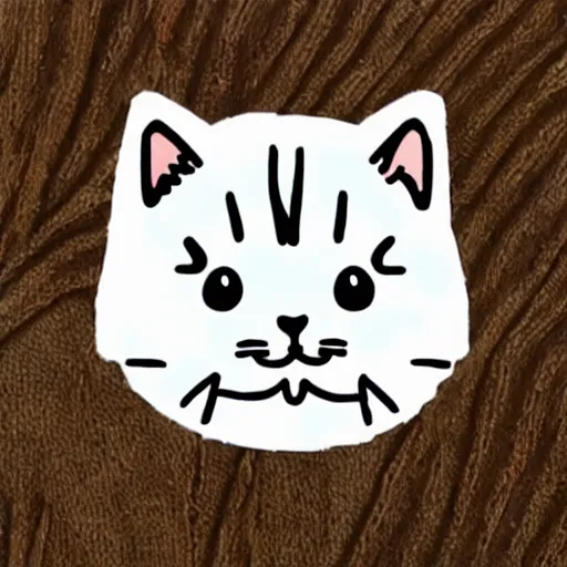 Prompt: cute chubby cat sticker