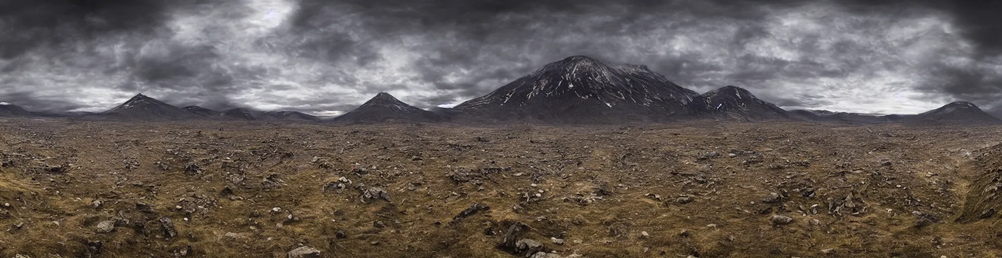 Prompt: panoramic view of Mordor