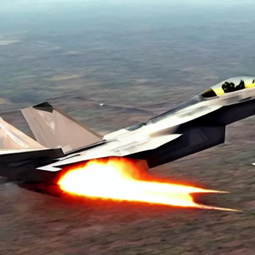 Prompt: F22 fighter jet fight, cinematic, super detailed, bright daylight, missle explosion