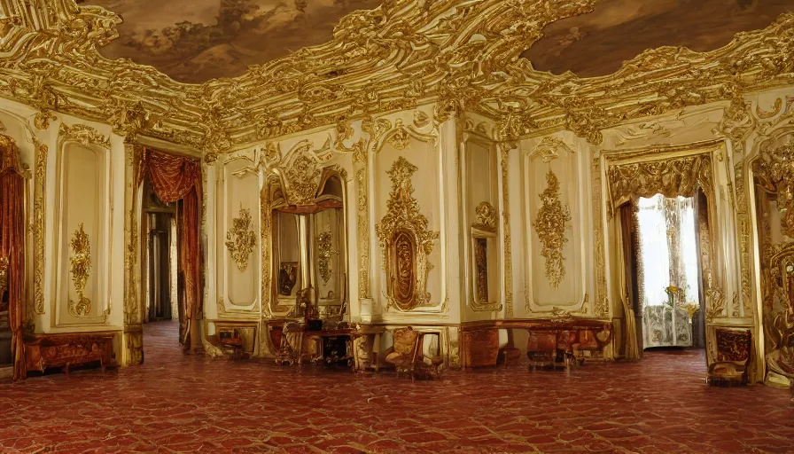 Prompt: grand rococo interior