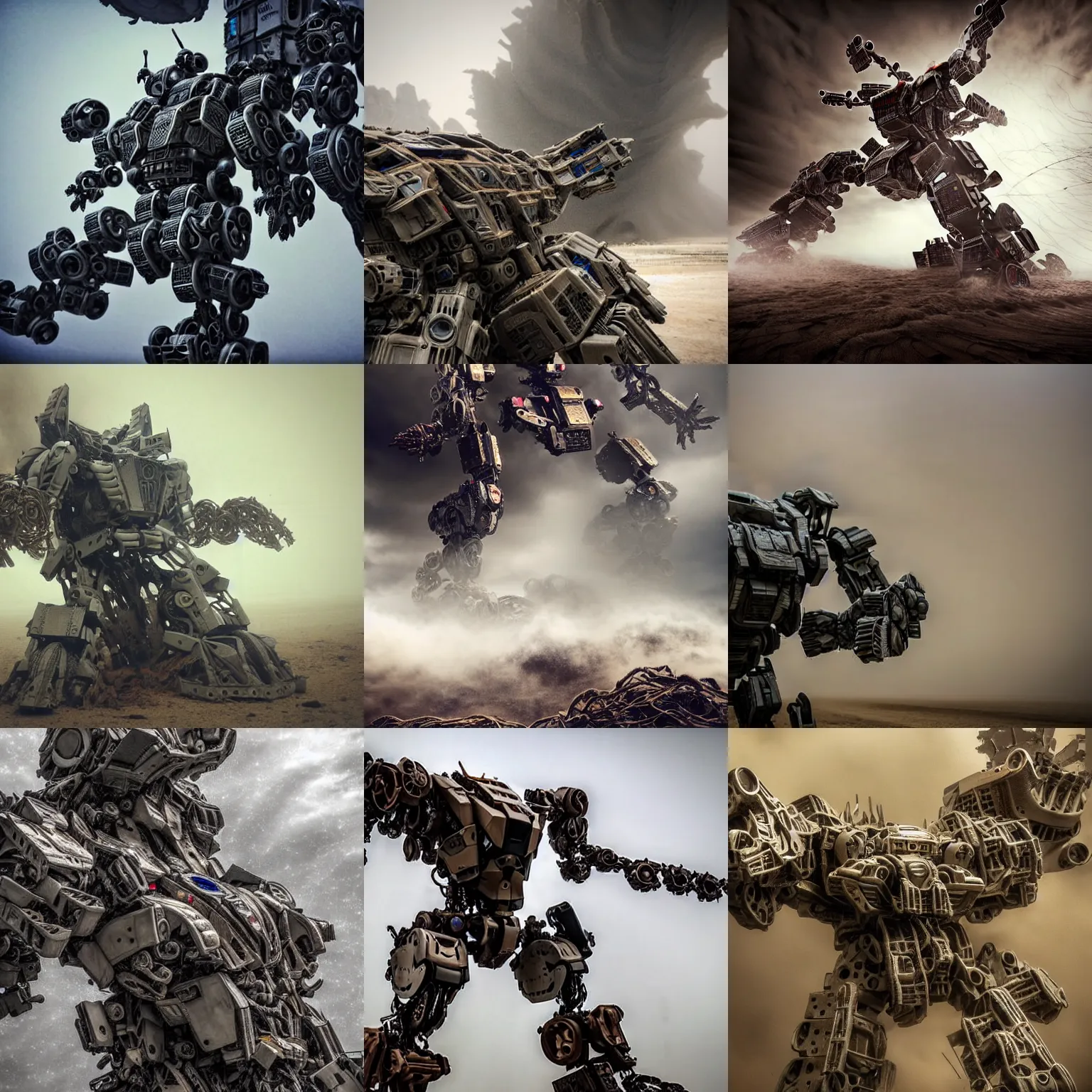 Prompt: close shot. massive flowing intricate interwoven sandstorm cloud swirling, rotating, spinning whirlwind, intertwined surrounding a broken ruin humanoid mech trunk, sandstorm, windstorm, winter storm, turnado, broken ruin armored core trunk, broken ruin pacific rim jaeger, gear, wire, screw,