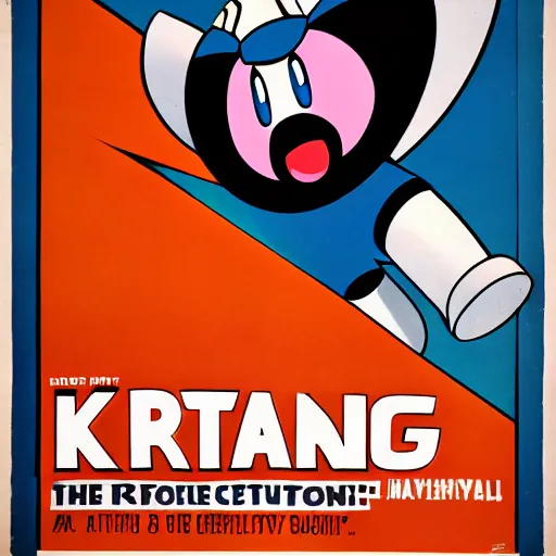 Prompt: propaganda poster of kirby