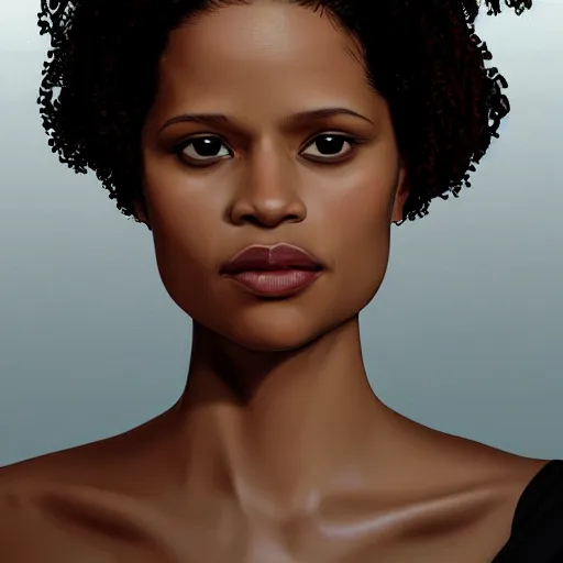 Image similar to gugu mbatha - raw, face, beauty, photorealistic, artstation