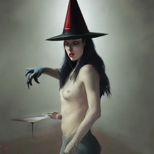 Image similar to a vampire with a dunce cap painting a picture, morningstar, ultra high detailed, oil painting, greg rutkowski, charlie bowater, yuumei, yanjun cheng, unreal 5, daz, hyperrealistic, octane render, rpg portrait, dynamic lighting