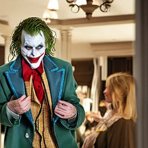 Prompt: martha stewart as the joker, movie still