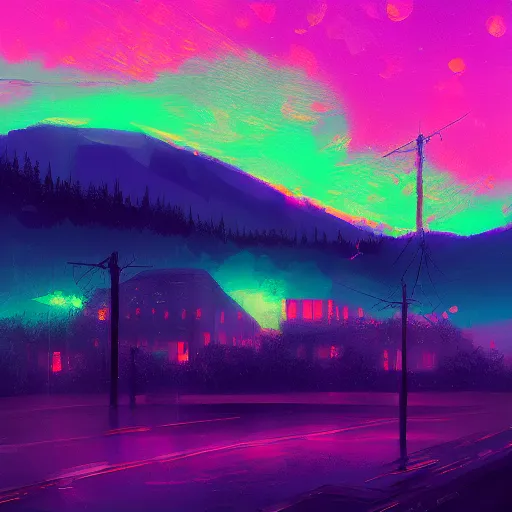 Image similar to aurora lights, Alena Aenami, Artstation