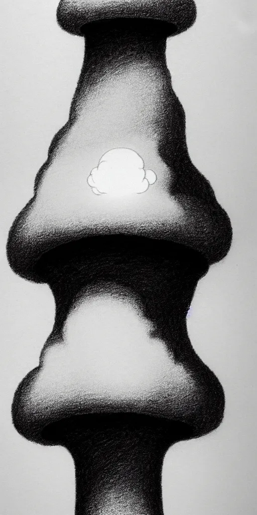 Prompt: vladimir putin wearing a nuclear mushroom cloud for a hat, cartoonish, ultra detailed pencil drawing, medium perspective