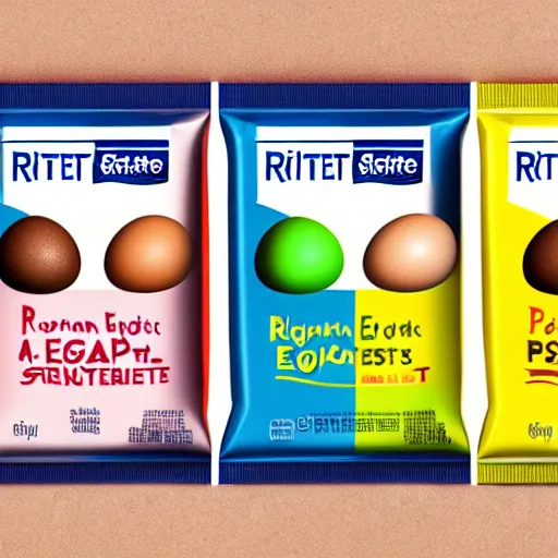 Image similar to Ritter Sport with egg flavour, product shot, packaging, photo