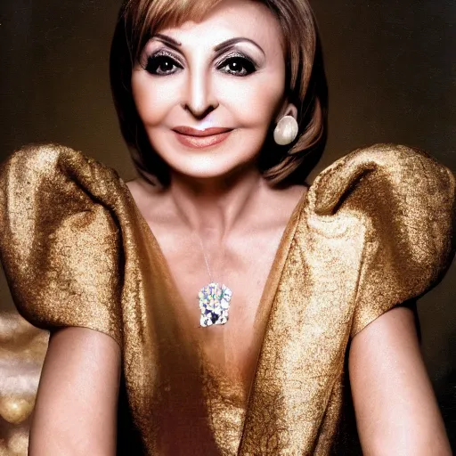 Prompt: a portrait photo of googoosh