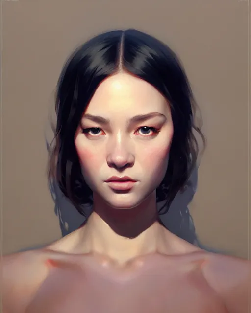 Image similar to stylized portrait of an artistic pose, composition, young dhasia whezka, realistic shaded, fine details, realistic shaded lighting poster by ilya kuvshinov, magali villeneuve, artgerm, jeremy lipkin and michael garmash and rob rey