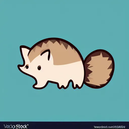 Image similar to cute adorable hedgehog sideview vector art