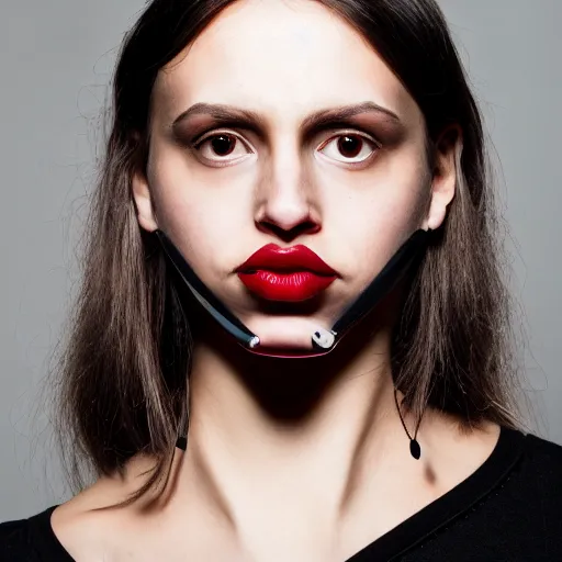 Image similar to a woman with a septum piercing